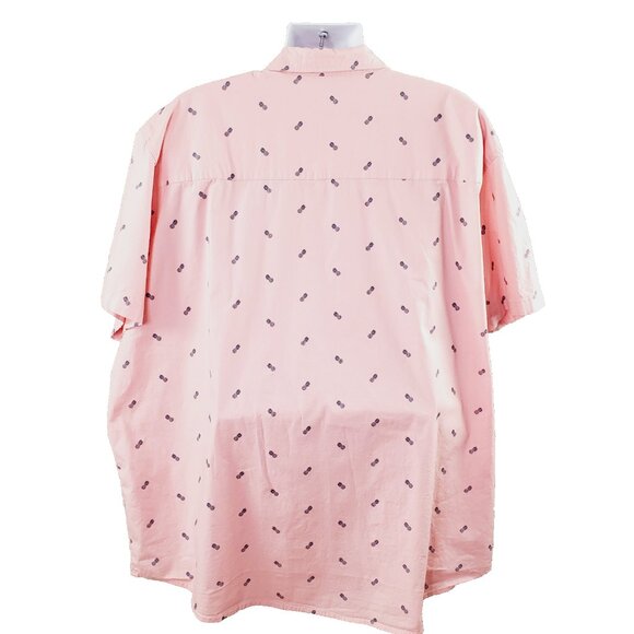 Mountain Ridge Mens Long Sleeve Shirt 4XL Pink with Pineapples Pattern - Picture 9 of 9